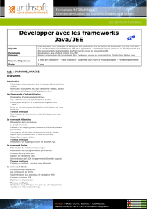 Développer avec les frameworks Java/JEE