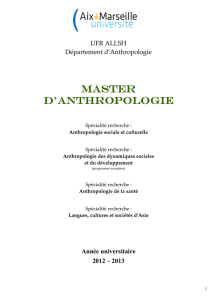 Plaquette Anthropologie master 2013DV
