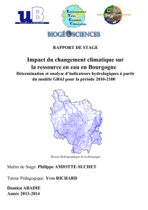 Impact du changement climatique sur la ressource en eau en