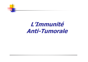 L`Immunité Anti-Tumorale
