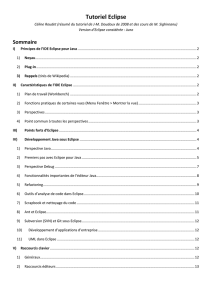 Tutoriel Eclipse - Serveur pédagogique UFR Sciences et Techniques