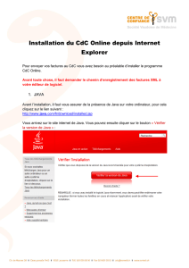 Installation du CdC Online depuis Internet Explorer