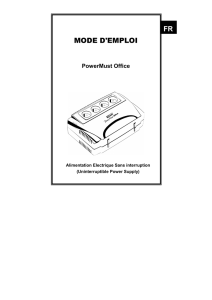 PowerMust Office User manual-Fr
