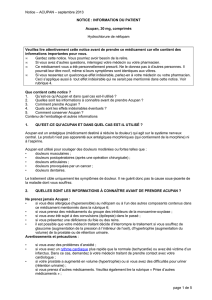 Notice – ACUPAN – septembre 2013 NOTICE : INFORMATION DU