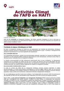 Activités Climat de l`AFD en HAÏTI