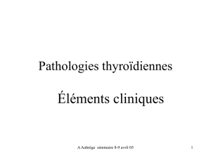 Pathologies thyroïdiennes