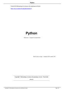 Python - Informatique et sciences du numérique