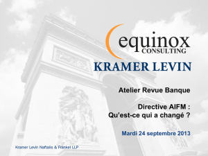 Atelier Revue Banque Directive AIFM