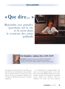 Les soins palliatifs - STA HealthCare Communications