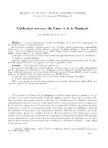 Lépidoptères nouveaux du Maroc et de la Mauritanie