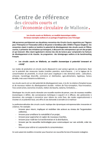 • Les circuits courts en Wallonie, un modèle économique à potentiel