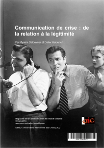 Communication de crise : de la relation à la légitimité
