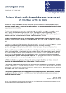 Bretagne Vivante soutient un projet agro