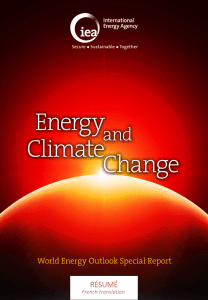 WEO 2015 Special Report on Energy and Climate Change