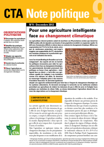 Pour une agriculture intelligente face au changement climatique