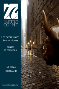 Les dépressions économiques - éditions de l`Institut Coppet