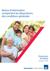 Notice d`information comportant les dispositions