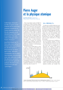 Pierre Auger et la physique atomique