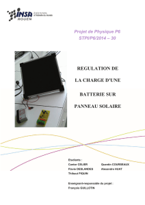 regulation de la charge d`une batterie sur panneau solaire