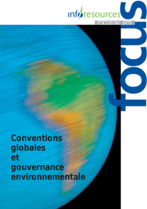 Conventions globales et gouvernance environnementale