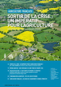 sortir de la crise : un imp&eacute;ratif pour l`agriculture