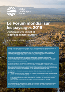 Le Forum mondial sur les paysages 2016
