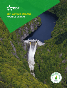 EDF, ACTEUR ENGAGÉ POUR LE CLIMAT