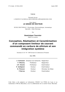 Conception, réalisation et caractérisation d`un composant limiteur de