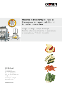 Machines de traitement pour fruits et légumes pour les cuisines