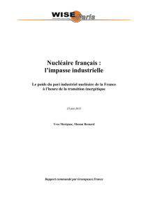 Nucléaire français : l`impasse industrielle.