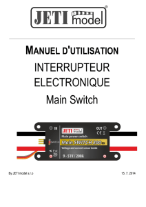 INTERRUPTEUR ELECTRONIQUE Main Switch