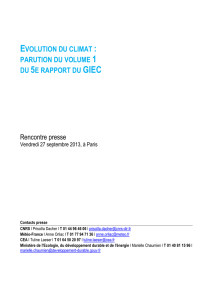 evolution du climat : parution du volume 1 du 5e rapport du giec