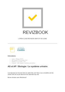 AS et AP / Biologie / Le système urinaire