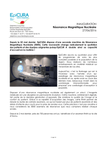 INAUGURATION Résonance Magnétique Nucléaire 27/06/2016
