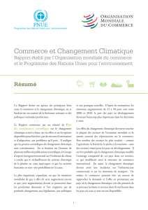 Commerce et Changement Climatique