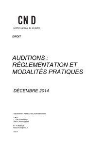 auditions : réglementation et modalités pratiques