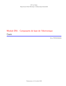 Module EN1 : Composants de base de l`électronique Cours