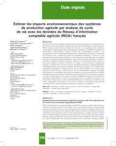 Estimer les impacts environnementaux des systèmes de production