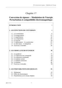 Chapitre 17 Conversion des signaux modulation énergie