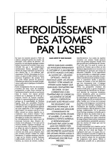 refroidissement des atomes par laser