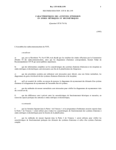 BS.1195 - Caractéristiques des antennes d`émission en ondes