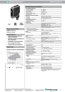 1 Détecteur ultrasonique UB800 F12 EP V15