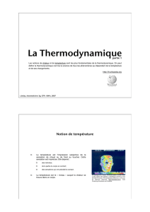 La Thermodynamique