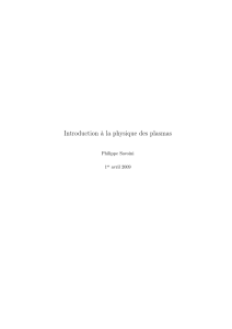 Introduction à la physique des plasmas