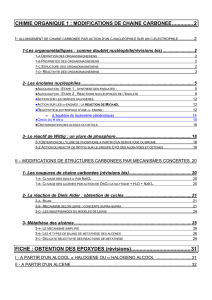 Modifications de chaînes carbonées - Anne CURK