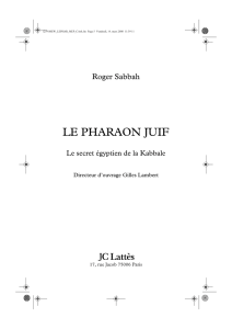 le pharaon juif - Hachette