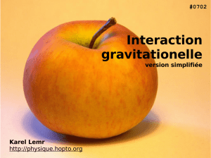 Interaction gravitationelle