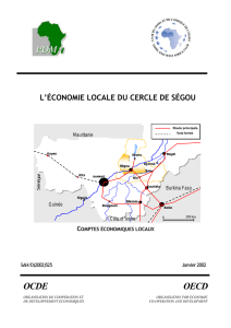 Economie locale du Cercle de Ségou. Comptes