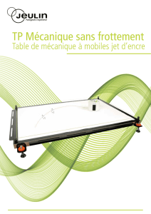 TP Mécanique sans frottement