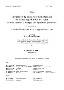 Intégration de transistors haute tension en technologie CMOS 0,13